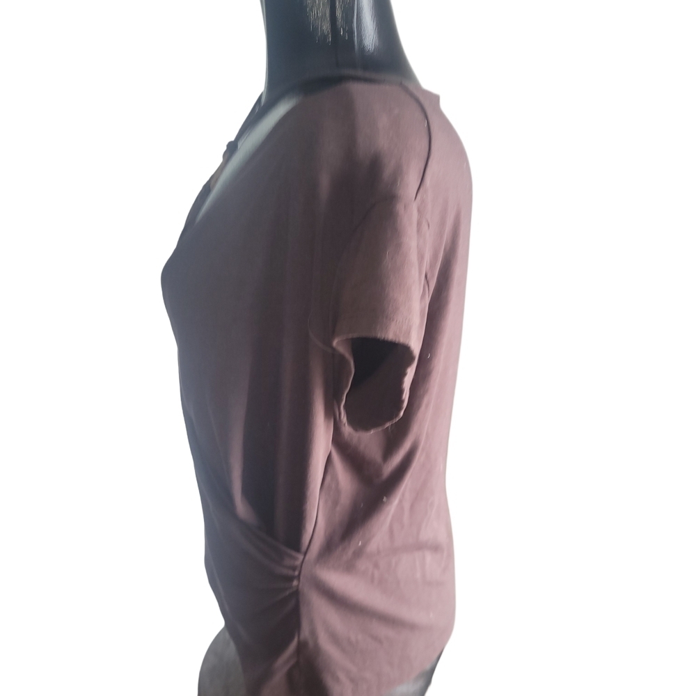 Picadilly Brown Short Sleeve Top Size 16 - Picture 4 of 6